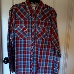 Brand New Wrangler pearl snap rodeo Western shirt